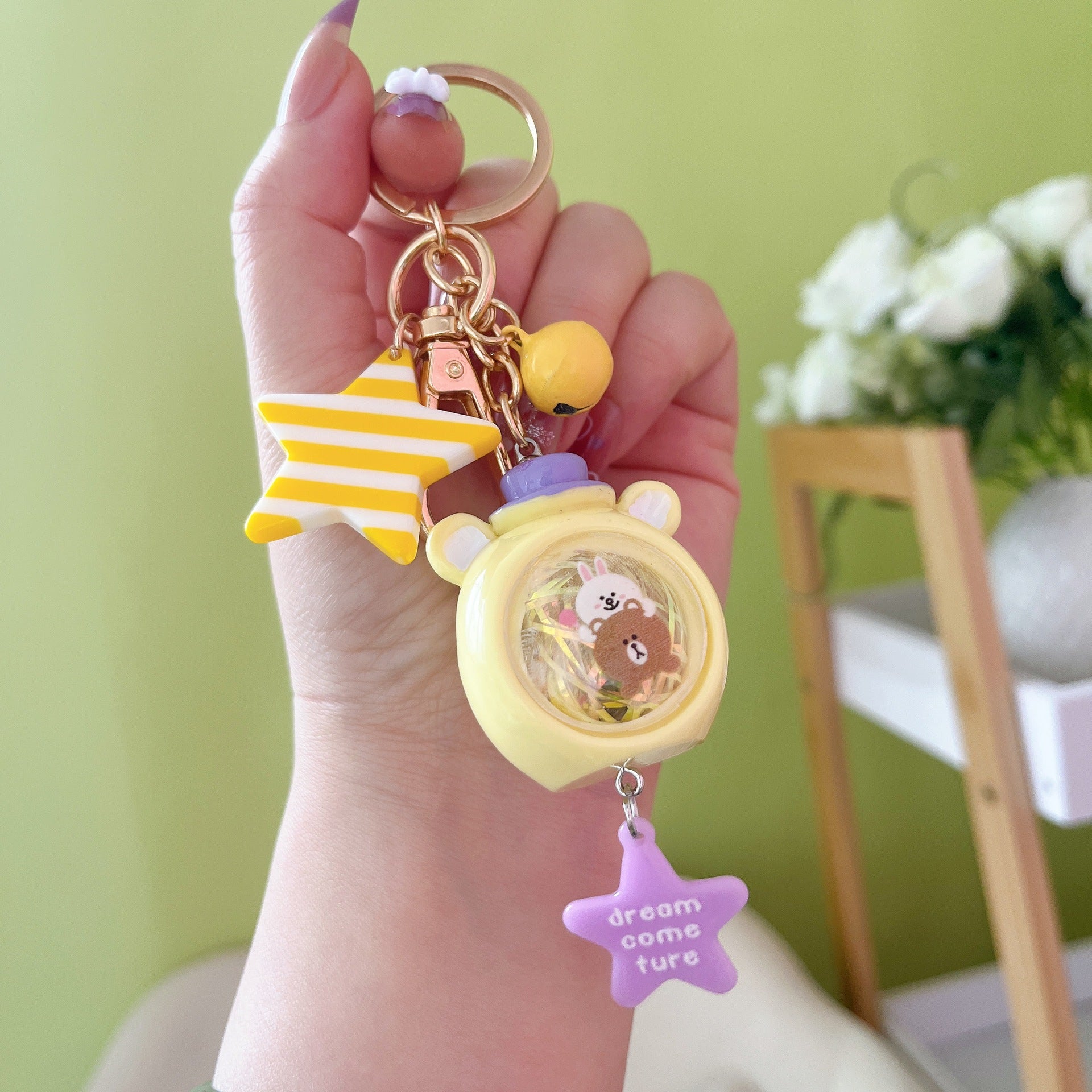 Wholesale Acrylic Lighted Unicorn Keychain